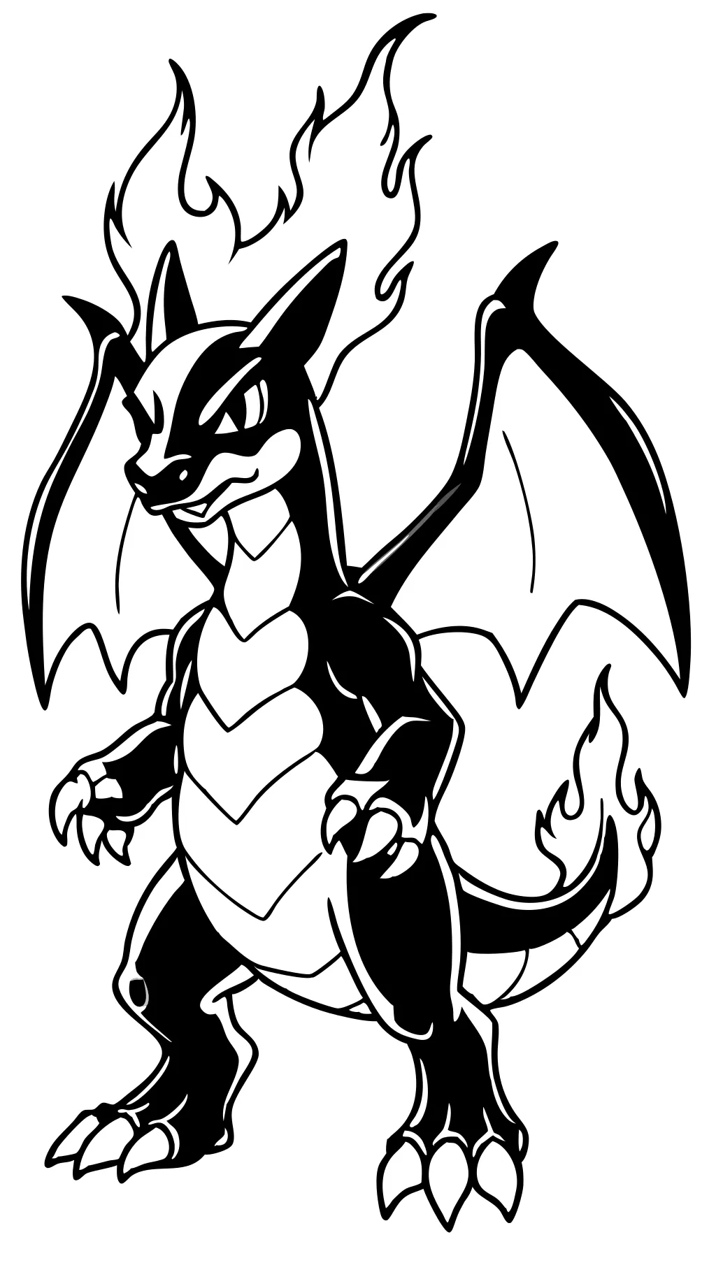 coloriage mega charizard x